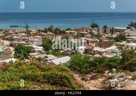 Luftbild auf Gibara, koloniale Stadt in Kuba, in der Provinz Holguin. Stockfoto