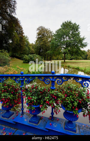Fuchsia-Brücke im Fürst-Pückler-Park Bad Muskau, Sachsen, Deutschland, Europa, UNESCO-Welterbe Stockfoto