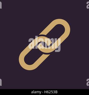 Das Link-Symbol. Verknüpftes Symbol. Wohnung Stock Vektor