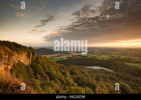 Englands besten Blick, Sutton Bank Visitor Centre. Stockfoto