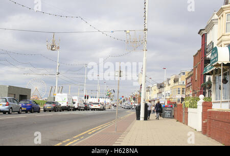 Strandpromenade von Südufer, Blackpool, Lancashire, UK Stockfoto