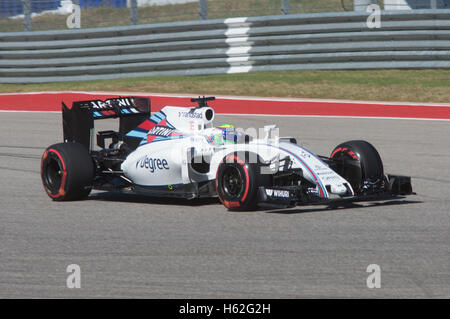 Austin, Texas, USA. 22. Oktober 2016. Felipe Massa #19 konkurriert in 2016 Formel 1 United States Grand Prix Qualifying Rennen Tag zwei am Circuit Of The Americas auf 22. Oktober 2016 in Austin, Texas Credit: The Foto Zugang/Alamy Live News Stockfoto