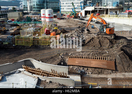 Der Bau der WestQuay Wasserzeichen Entwicklung im Stadtzentrum von Southampton in Hampshire, England, UK 23. Oktober 2016 Stockfoto