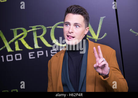 Vancouver, Bc. 22. Oktober 2016. Colton Haynes bei der 100. Episode Feier für Fernseher mit Pfeil im Fairmont Pacific Rim Hotel in Vancouver, British Columbia am 22. Oktober 2016. © Michael Sean Lee/Medien Punch/Alamy Live-Nachrichten Stockfoto