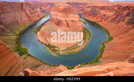 Berühmte Horseshoe-Canyon-Formation in der Nähe von Page, Arizona Stockfoto