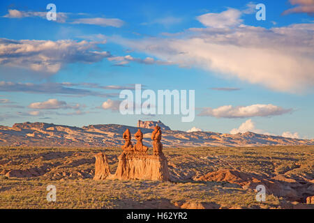 Sonnenuntergang über Goblin State Park in der Nähe von Hanksville, Utah, USA Stockfoto