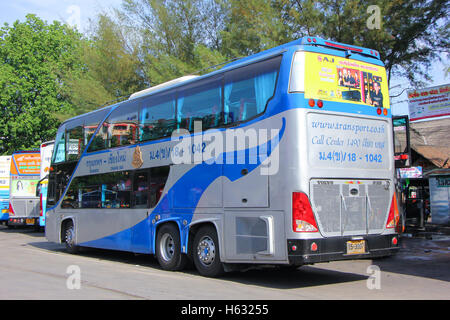 Chiang Mai, THAILAND-13. Mai 2014: Regierung Unternehmen Doppeldecker Busroute Bangkok und Chiang Mai zu transportieren. Foto in Chiangmai Stockfoto