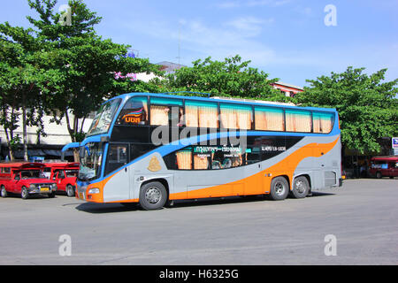 Chiang Mai, THAILAND-13. Mai 2014: Regierung Unternehmen Doppeldecker Busroute Bangkok und Chiang Mai zu transportieren. Foto in Chiangmai Stockfoto