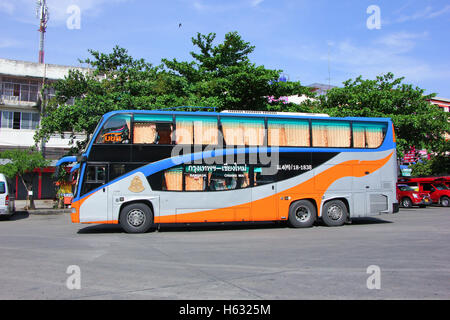 Chiang Mai, THAILAND-13. Mai 2014: Regierung Unternehmen Doppeldecker Busroute Bangkok und Chiang Mai zu transportieren. Foto in Chiangmai Stockfoto