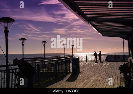 Boscombe Pier, Wintermorgen, Dorset Stockfoto