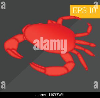 Krabben-isometrische Vektor-illustration Stock Vektor