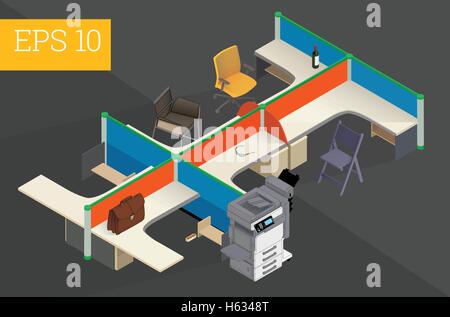 isometrische Vektor-illustration Stock Vektor