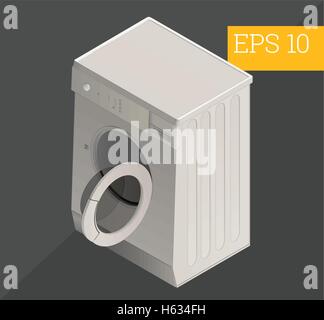 Waschmaschine-isometrische Vektor-illustration Stock Vektor