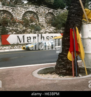 5 Jack Brabham in seinem Brabham Cosworth BT33 beendete 2. Platz in der Monaco GP, Montecarlo, 10. Mai 1970 Stockfoto