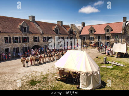 Ticonderoga, New York, USA. 24. Juli 2016. Innen Fort Ticonderoga am Ufer des Lake Champlain im Sommer Stockfoto