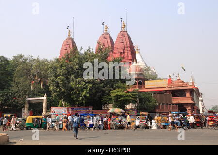 Shree Shahs Jain Lal Mandir, Chandni Chowk, Alt-Delhi, Indien, indischer Subkontinent, Südasien Stockfoto