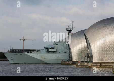 HMS Severn Besuch in London Stockfoto