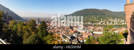Blick vom Heidelberger Schloss Stockfoto