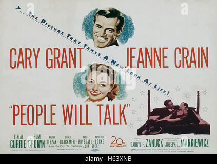 GEREDET wird 1951 20th Century Fox film mit Jeanne Crain und Cary Grant Stockfoto