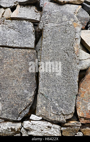 Mani-Steinen, Solukhumbu, Nepal Stockfoto