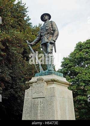 Des Königs Royal Rifle Corps Memorial in den äußeren nahe der Kathedrale von Winchester, Hampshire Stockfoto