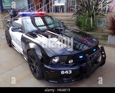 Amerikanischer Film Polizei Auto Transformatoren Stockfoto