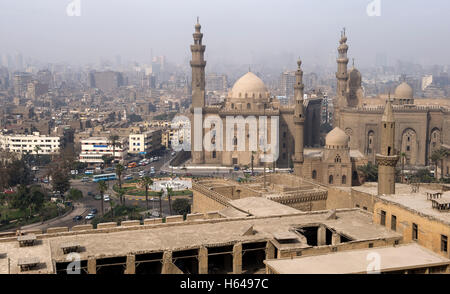 Sultan-Hassan-Moschee und Rifai, Kairo, Ägypten, Afrika Stockfoto