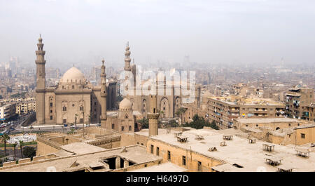 Sultan-Hassan-Moschee und Rifai, Kairo, Ägypten, Afrika Stockfoto