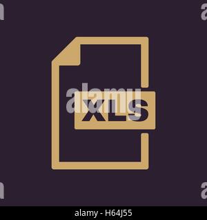Das XLS-Symbol. Datei-Format-Symbol. Wohnung Stock Vektor