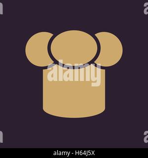 Das Hauben-Symbol. Chef und Cook Symbol. Wohnung Stock Vektor