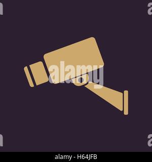 Das cctv-Symbol. Kamera und -Überwachung, Sicherheit, Beobachtung Symbol. Wohnung Stock Vektor