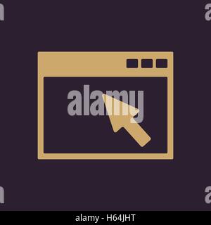 Das Browser-Symbol. Website und WWW, Netzwerk-Symbol. Wohnung Stock Vektor