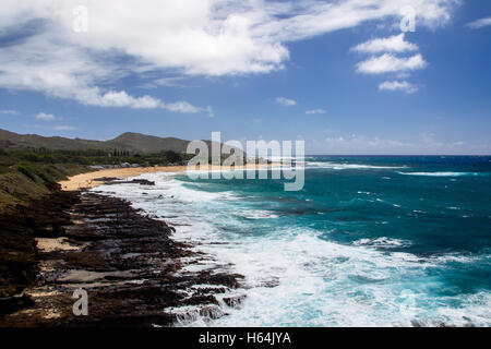 Sandy Beach Park an der Ostküste von Oahu, Hawaii, USA. Stockfoto