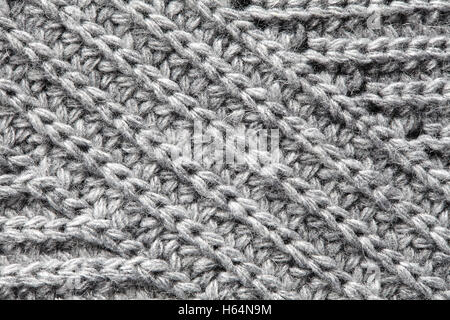 Textur des gestrickten Wollstoff für Tapeten und einem abstrakten Hintergrund Stockfoto