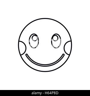 Peinlich Emoticon mit gerötete Wangen-Symbol Stock Vektor