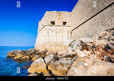 Dubrovnik, Kroatien. Malerische Aussicht auf die alte Stadt von Ragusa, Dalmatien. Stockfoto