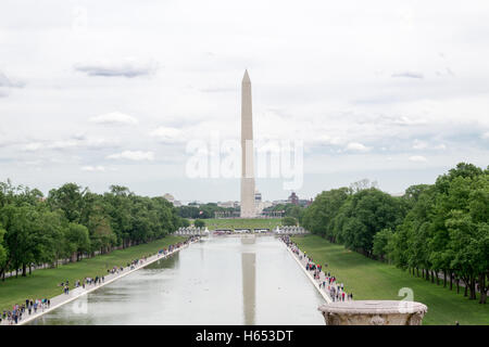 Obelisk zu Ehren des ersten Präsidenten der Vereinigten Staaten, George Washington Stockfoto