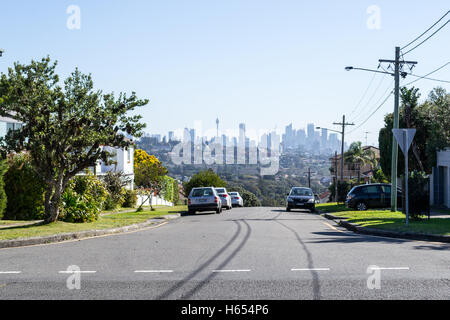 Ansichten der Innenstadt von Sydney von Watsons bay Stockfoto