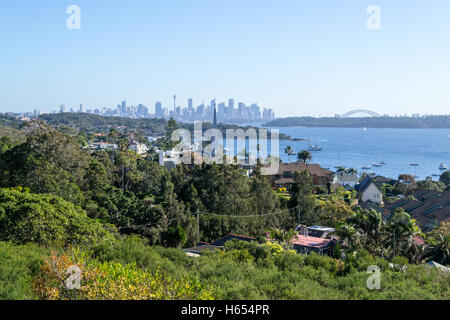 Ansichten der Innenstadt von Sydney von Watsons bay Stockfoto