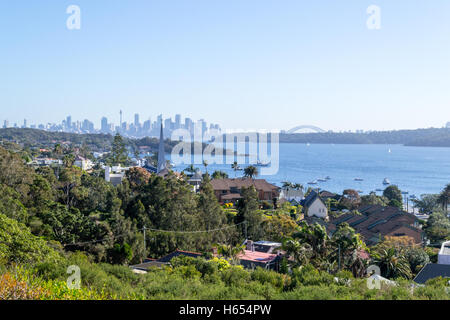 Ansichten der Innenstadt von Sydney von Watsons bay Stockfoto