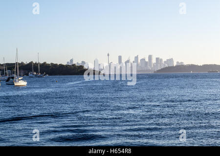 Ansichten der Innenstadt von Sydney von Watsons bay Stockfoto