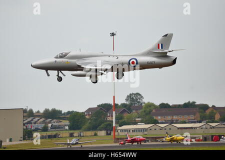 Hawker Hunter T.7 XL577 bildete ein Aussehen auf der RIAT 2014 an RAF Fairford, UK Stockfoto