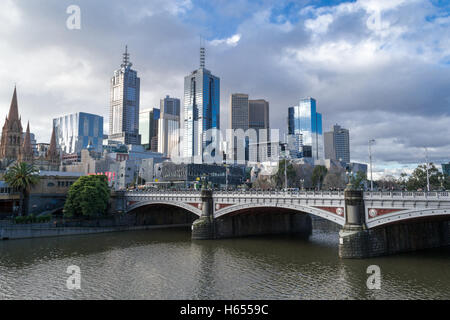 Melbourne wurde benannt die lebenswerteste Stadt der Welt für 6 Jahre in einem rohen (2016) Stockfoto