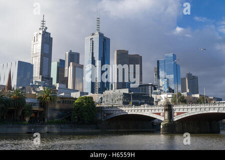 Melbourne wurde benannt die lebenswerteste Stadt der Welt für 6 Jahre in einem rohen (2016) Stockfoto