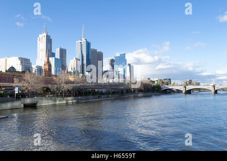 Melbourne wurde benannt die lebenswerteste Stadt der Welt für 6 Jahre in einem rohen (2016) Stockfoto