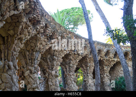 Park Güell ist eines der Meisterwerke von gaudi Stockfoto