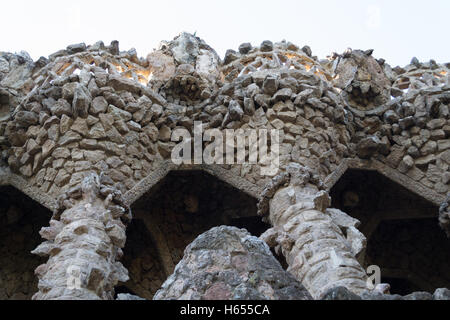 Park Güell ist eines der Meisterwerke von gaudi Stockfoto