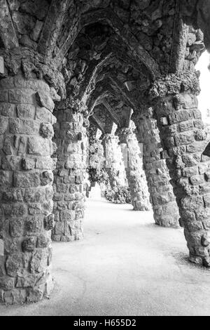 Park Güell ist eines der Meisterwerke von gaudi Stockfoto