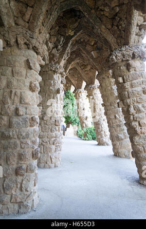 Park Güell ist eines der Meisterwerke von gaudi Stockfoto