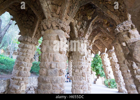 Park Güell ist eines der Meisterwerke von gaudi Stockfoto